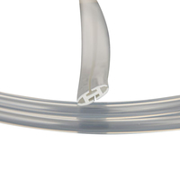 Tube de drainage plat cannelé en silicone de qualité médicale à haute aspiration pour plaies, 7mm/10mm, transparent/blanc, certifié CE
