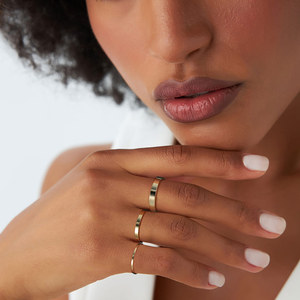 BAPR33 RINNTIN 1mm 2mm 3mm 14K Gold Stacking Stackable <strong>Band</strong> 925 Sterling <strong>Silver</strong> Couple Wedding <strong>Band</strong> <strong>Ring</strong> for Men Women - Product Image 2