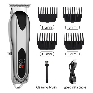 Tùy chỉnh mới S6 điện người đàn ông tóc tông đơ hói đầu cạo râu khắc hình dạng hiện vật công cụ làm đẹp thép không gỉ nhựa cùn - Product Image 2