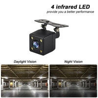 Caméra de recul HD grand angle pour voiture, caméra vidéo de recul pour véhicule, caméra de stationnement avec vision nocturne 4/8/12 LED
