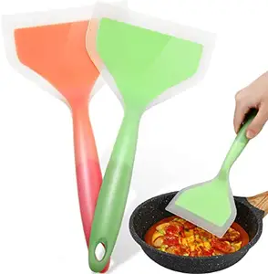 Hot selling product Silicone Wrapped Plastic Fish Spatula Hand Silicone Spatula Medium Silicone Pancakes Fried Shovel Non