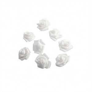 Rose artificiali bianche ILAN, 6 pezzi, decorazione floreale per matrimoni e feste - Product Image 2