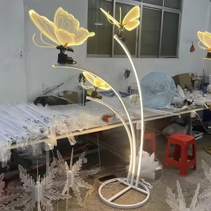 Leda quyến rũ ánh sáng màu vàng Emitting Diode bướm trang trí đạo cụ lối đi đèn đám cưới tổ chức sự kiện trang trí - Product Image 1