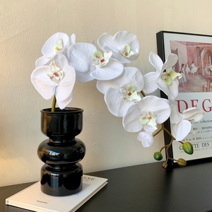 Fleur artificielle Qingyu Chronicle Phalaenopsis Orchidée, branche unique, fleur en soie violet clair, accessoires décoratifs pour la maison et les mariages - Product Image 2