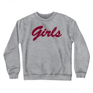 Women's Customizable 100% Cotton Fleece Solid <b>Sweatshirt</b>-Anti-Wrinkle Breathable Quick Dry | OEM Service <b>Embroidery</b> - Product Image 3