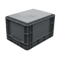 Boîte de transport en plastique épaissi pour la logistique des pièces automobiles 400-230, caisse alimentaire rectangulaire, conteneur en plastique