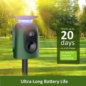 <span class=keywords><strong>Répulsif</strong></span> solaire à ultrasons <span class=keywords><strong>pour</strong></span> animaux avec détecteur de mouvement et lumières clignotantes, étanche et rechargeable - Product Image 4