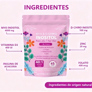 Mezcla de Mioinositol y D-Chiroinositol 40:1 en Polvo para Mujeres con Folato, Vitamina D3, Zinc e Inulina, Suplemento Dietético de Mioinositol - Product Image 2