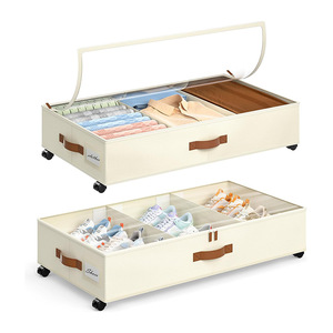 Biểu Tượng Tùy Chỉnh Quần Áo Giày Đồ Chơi Tổ Chức Gấp Dưới Giường Lưu Trữ Hộp Với Bánh Xe - Product Image 5