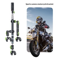 Motorrad-/Fahrrad-Actionkamera-Halterungskit, Teleskopstange mit 3 Krallenklemmen-Halterungen für Insta360 GoPro DJI Reit-Vlog