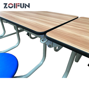 Fabricantes 30 años de garantía Juego de 8 asientos Mesa de comedor plegable moderna muebles de cafetería escolar - Product Image 6