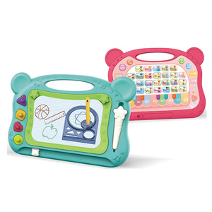 Çocuklar eğitici oyuncaklar 2 In 1 yazı tahtası nokta okuma öğrenme makinesi Set çizim tahtası oyuncaklar - Product Image 1