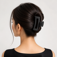 Lot de pinces à cheveux mates grandes tailles pour femmes, motif floral mignon, barrettes carrées pour cheveux épais ou fins, accessoires capillaires
