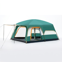 Tenda Camping Keluarga Besar 4-6 Orang Oxford Empat Musim Mudah Dipasang Dua Kamar Tidur Satu Ruang Tamu Luas Tahan Air