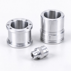 Buje y Casquillo de Aluminio Mecanizado por CNC OEM, Acabado de Superficie de Alto Brillo, Piezas Torneadas Personalizadas, Se Aceptan Diseños y Dibujos Personalizados - Product Image 1