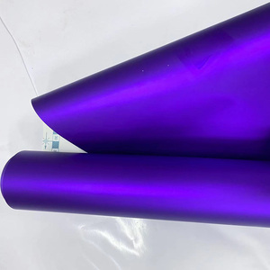 Matte Chrome Purple Leopard Design <b>Vinyl</b> Wrap PVC Baby Board Car Sticker Kit Color Changing Body Cover - Product Image 6