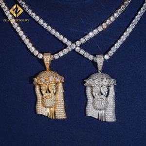 Hip Hop Religious Jewelry Iced Out <b>Vvs</b> Moissanite Fashion Charms Big Jesus Pendants 925 Sterling Silver Gpld Plated - Product Image 1