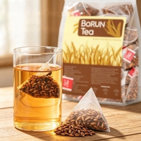 BORUN OEMODM Sachets de thé aux fleurs en forme de pyramide 150g (30 sachets de 5g) – Thé torréfié coupé pour favoriser la digestion, apaiser l'intestin et soulager la sécheresse