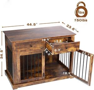 Funcionalidad y practicidad, jaula pequeña de madera para interiores para mascotas, perrera para perros, mesa, jaula para perros, muebles, casa para perros con cajones de almacenamiento - Product Image 1