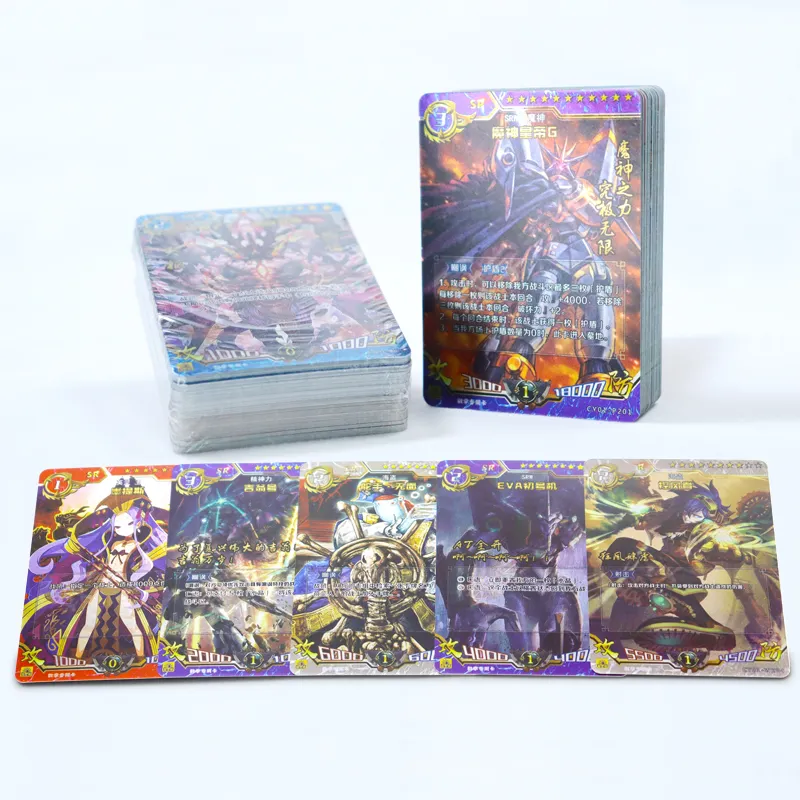 カスタムホログラフィックマジックトレーディングゲームカード子供漫画キャラクターカード卸売マジックザカード
