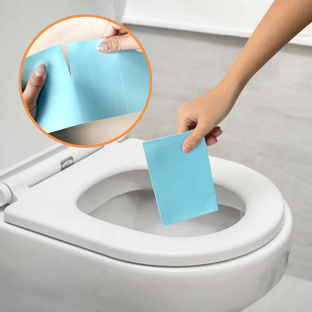 Toilet Bowl Cleaner Strips Water Soluble Tablet Cleansers Cleans Descales and Refreshes Toilets