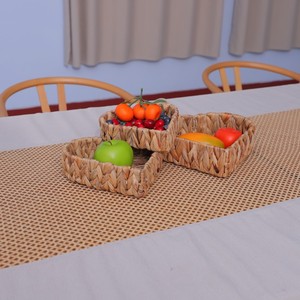 Tay <span class=keywords><strong>D</strong></span>ệt Sáng Tạo Cổ Điển Hình Trái Tim Rơm Lưu Trữ Giỏ Bầu Cỏ Hoa Nồi Đồ Trang Sức Chủ Đa Chức Năng Thực Phẩm Ăn Nhẹ - Product Image 4