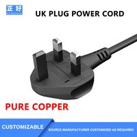 Câble d'extension électrique BS1363 avec fiche de sécurité UKCA SS145 GCC Singapour KSA UK 3 ISOD, broches en laiton, fils en cuivre C7
