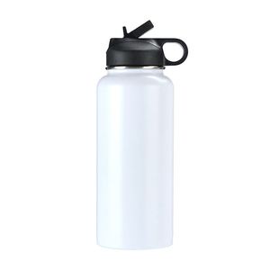 Botella de Agua de Acero Inoxidable Personalizada con Degradado Azul Periwinkle, Tapa con Pajita y Aislamiento al Vacío, Ideal para Regalos Promocionales - Product Image 3