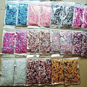 Yantuo พลอยเทียมเรซินผสมสีผสมไข่มุก AB ด้านหลังเรียบแบบไม่มีกาว30กรัม150กรัม500กรัม3มม.-10มม. - Product Image 1