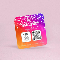 Carte d'examen Google NFC pour médias sociaux étanche Plaque Instagram NFC