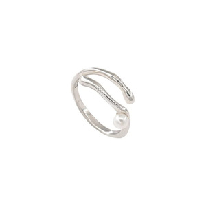 Pearl <b>Ring</b> S925 Sterling Silver Women's <b>Open</b> Index Finger Niche Design Everyday Wear - Product Image 5