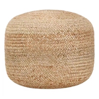 Pouf rond en jute tissé à la main pouf rond en jute tabouret pouf en jute avec intérieur doux en EPE et éponge