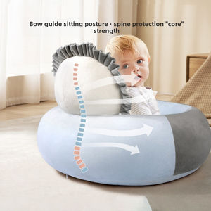 Silla de aprendizaje para bebés al por mayor, sofá anticaída, asiento de felpa con diseño de dibujos animados para la columna vertebral de bebés de 6 a 12 meses, para sala de estar y comedor - Product Image 5
