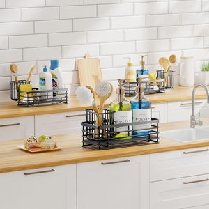 Multi Functional Sink Drainer <b>Rack</b> With Tray Quick Dry Countertop Storage Organizer For Kitchen Sponge And Dishcloth - Product Image 2