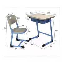 Mobilier classique pour école secondaire Pupitres Ensemble de bureaux et de chaises Accessoires Table pour enfants