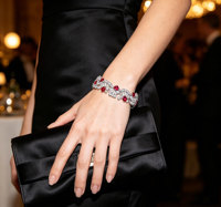 Pulsera de Plata 925 con Rubí Cultivado, Diseño Moderno, Excelente Regalo para Niños, para Uso Diario y Ocasiones Festivas