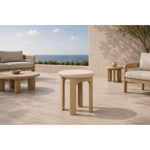 <span class=keywords><strong>Table</strong></span> d'appoint extérieure en teck moderne, fabriquée artisanallement, protégée contre les UV, <span class=keywords><strong>table</strong></span> de patio - Product Image 1