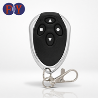 Télécommande RF sans fil 433 MHz pour porte de garage, 4 boutons, puce EV1527 à code d'apprentissage, contrôleur métallique étanche
