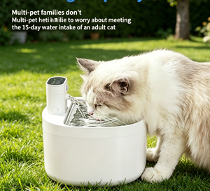 <span class=keywords><strong>Bebedero</strong></span> para Gatos de Acero Inoxidable, Dispensador Automático de Agua para Mascotas con Batería de 4000 mAh, Sensor de Movimiento Inteligente, <span class=keywords><strong>Bebedero</strong></span> para Perros de 2.6 L - Product Image 3