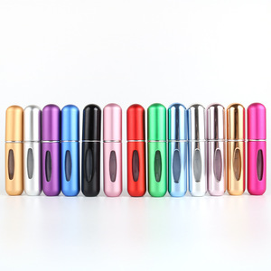 Botella de Perfume pequeña vacía de 5ML botellas de Perfume en aerosol de vidrio de aluminio rosa con <span class=keywords><strong>ventana</strong></span> - Product Image 2