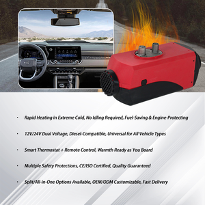 Écran LCD, panneau de commande, chauffage au diesel, chauffage électrique 12V pour voiture, kits de chauffage pour camion, <span class=keywords><strong>bateau</strong></span>, caravane - Product Image 3