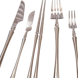 Minimalist Flatware <b>Set</b> Rose Gold Metal Cutlery Dishwasher Safe Wedding Tableware <b>Spoon</b> <b>Fork</b> <b>Knife</b> <b>Set</b> - Product Image 1