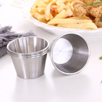 Bol d'assaisonnement sûrs en acier inoxydable, lave-vaisselle portable, assiettes à condiments, tasses à Sauce