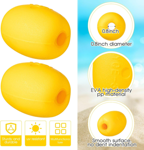 Yqe vàng 4x3 inch Float Dây Phao EVA3 đánh dấu câu cá phao Neo Phao cho Kayak Trail Dock - Product Image 2