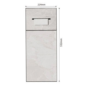 Nicchia da Parete per Doccia in Acciaio Inox, Decorazione per Bagno, <span class=keywords><strong>Portarotolo</strong></span> Nascosto e Cestino per Rifiuti con Porta <span class=keywords><strong>Carta</strong></span> Igienica - Product Image 6