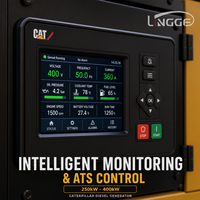 Groupe électrogène diesel silencieux 250kW 300kW 350kVA 400kVA avec moteur Caterpillar, triphasé 220V 380V, pour alimentation industrielle