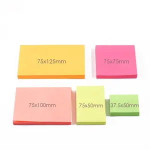 Foska catatan tempel Multi Warna bantalan stik otomatis merah muda kuning hijau oranye kertas catatan Memo untuk kantor sekolah Notebook rumah