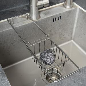 Cesta organizadora telescópica personalizada para fregadero de cocina, estante de almacenamiento extensible para fregadero - Product Image 1
