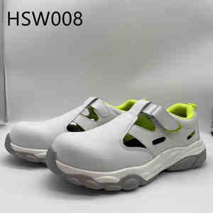 YWX, <span class=keywords><strong>Scarpe</strong></span> <span class=keywords><strong>Antinfortunistiche</strong></span> Bianche con Suola Antiacido e Antistatica per Lavori ad Alto Rischio, con Cinturino Regolabile HSW013 - Product Image 4