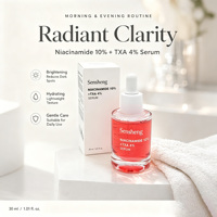 Sérum Visage et Yeux OEM Niacinamide 10% TXA 4% Éclaircissant Anti-Âge Unifiant le Teint Illuminateur Cosmétique Personnalisé